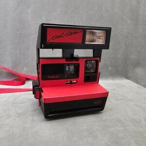 Polaroid 600 Cool Cam Red And Black Instant Camera With Strap Tested Works B1-29